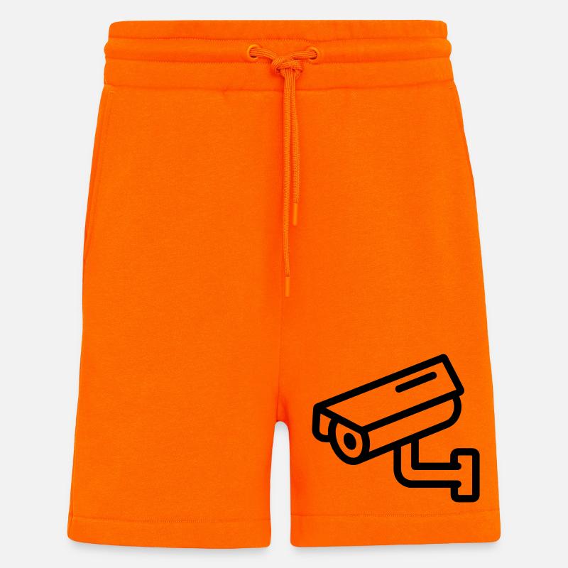 caméra de surveillance - Short bio décontracté fabriqué en UE - SUNSET ORANGE