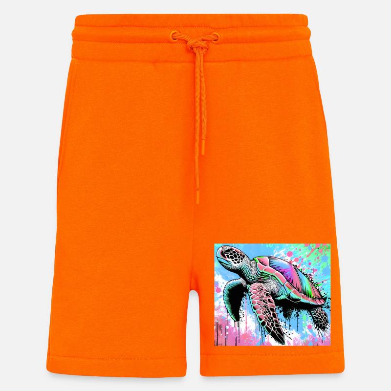 turtle - Shorts - made by SPREAD - SUNSET ORANGE