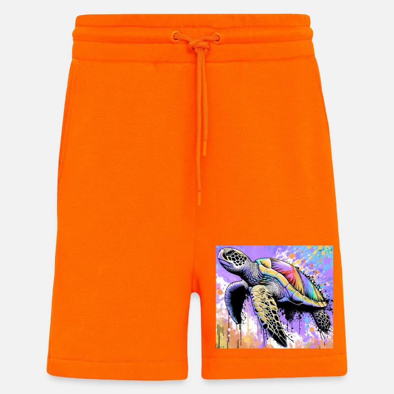 turtle - Shorts - made by SPREAD - SUNSET ORANGE