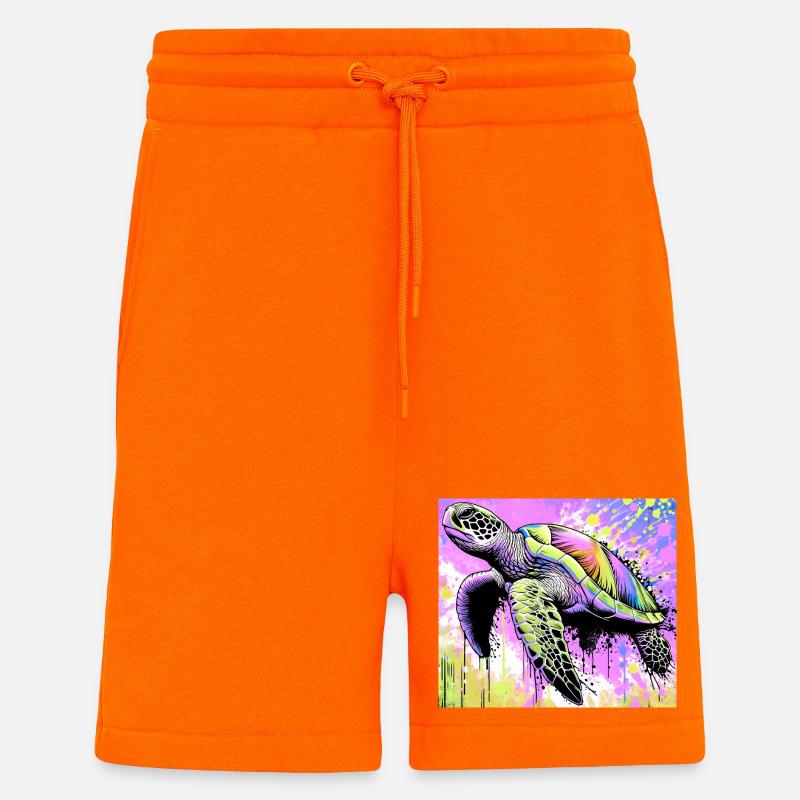 turtle - Shorts - made by SPREAD - SUNSET ORANGE