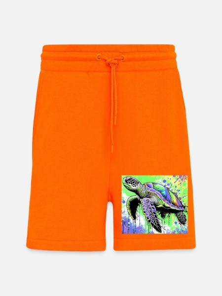 turtle - Shorts - made by SPREAD - SUNSET ORANGE