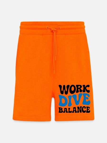 Work Dive Balance Taucher-Geschenk - Shorts - made by SPREAD - SUNSET ORANGE