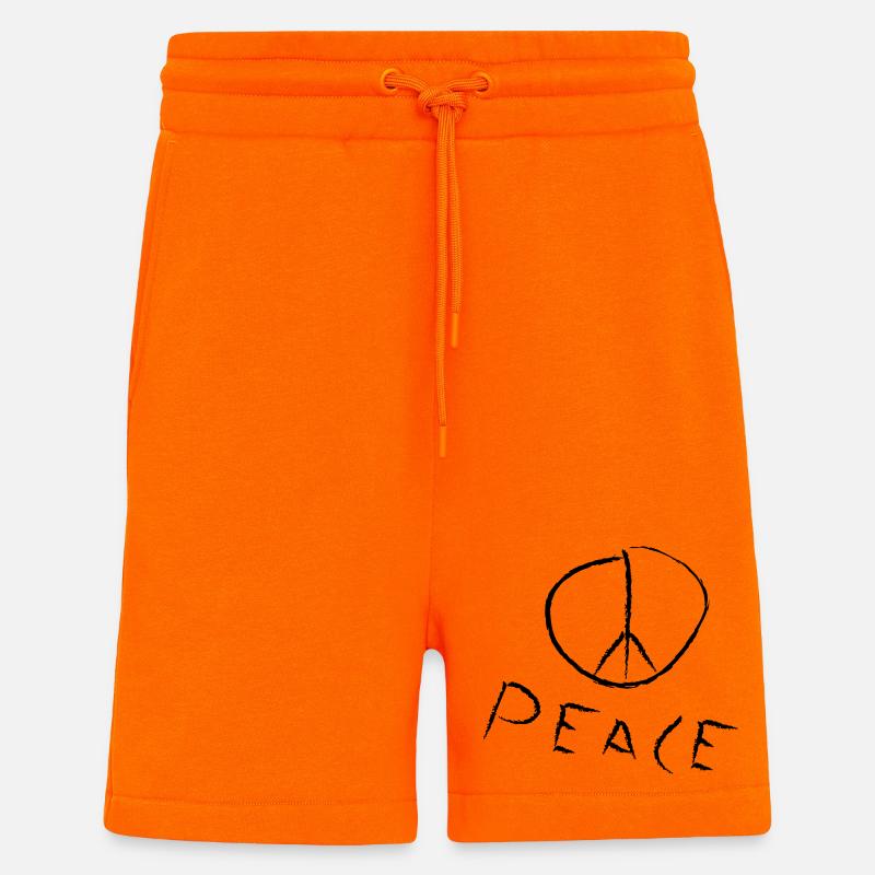 peace exit-shirt - Shorts - made by SPREAD - SUNSET ORANGE