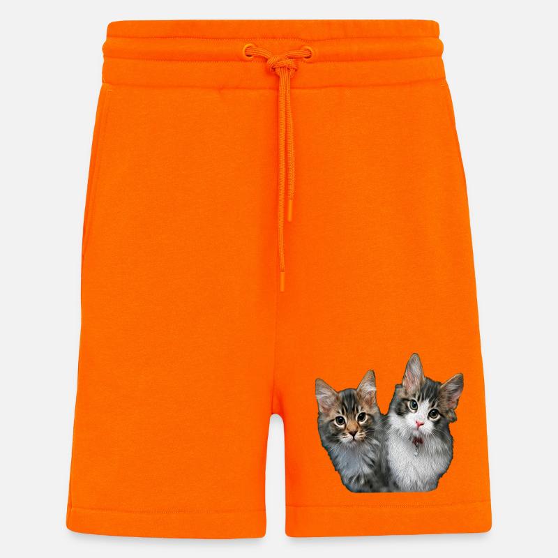 Chatons - Short bio décontracté fabriqué en UE - SUNSET ORANGE