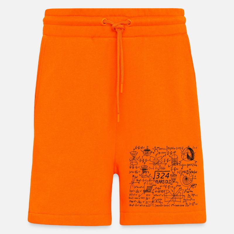 18th Birthday Math Math Student Mathefan - Shorts - made by SPREAD - SUNSET ORANGE