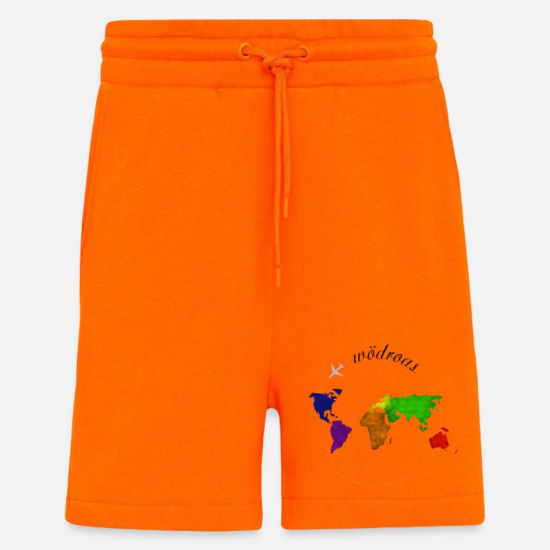 Wödroas - Weltreise, Austrian dialect - Shorts - made by SPREAD - SUNSET ORANGE