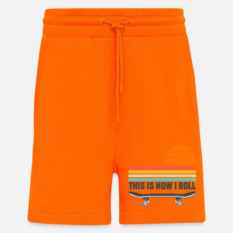 Skateboarden So ticke ich - Shorts - made by SPREAD - SUNSET ORANGE