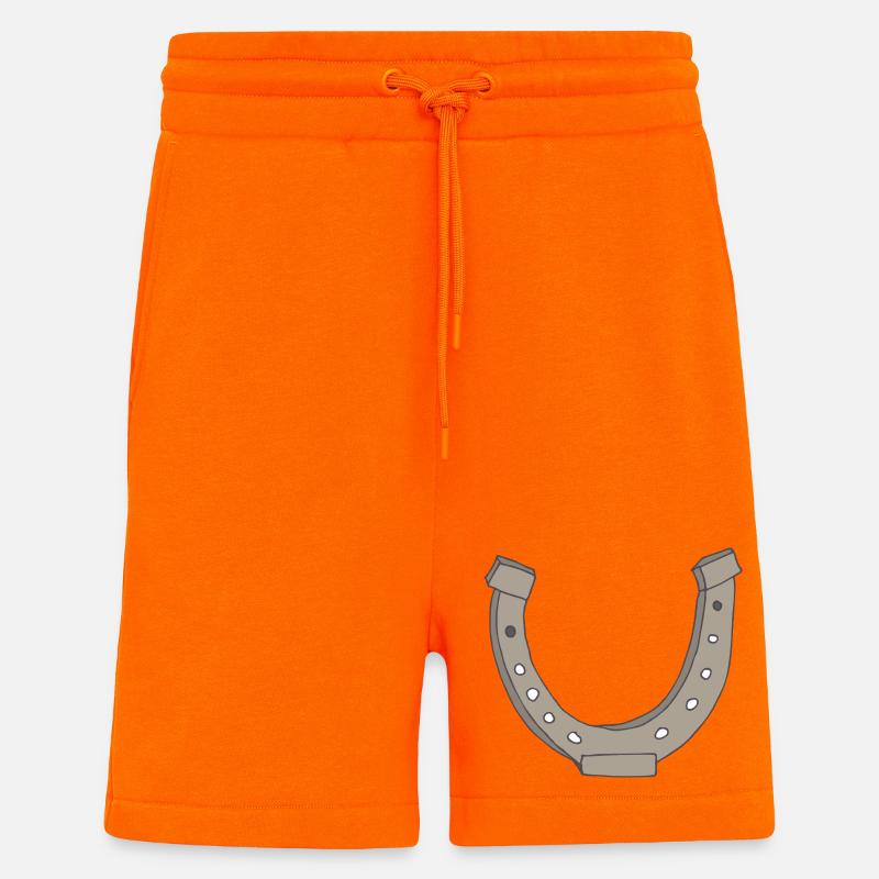 fer à cheval - Short bio décontracté fabriqué en UE - SUNSET ORANGE