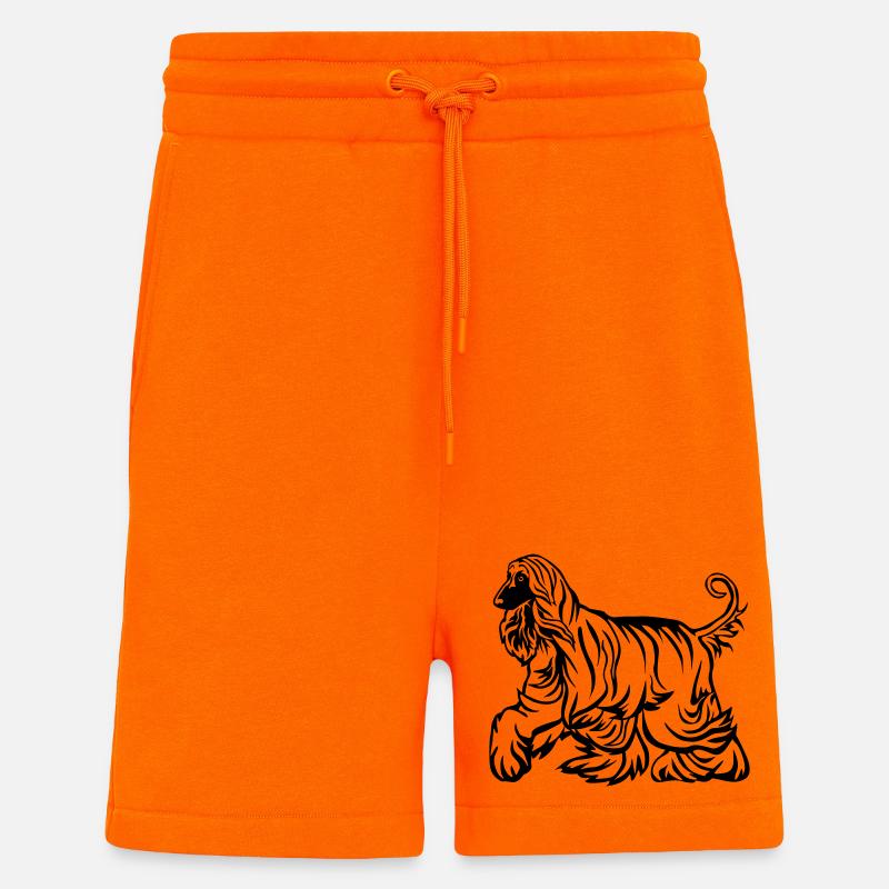 Afghan - Short bio décontracté fabriqué en UE - SUNSET ORANGE