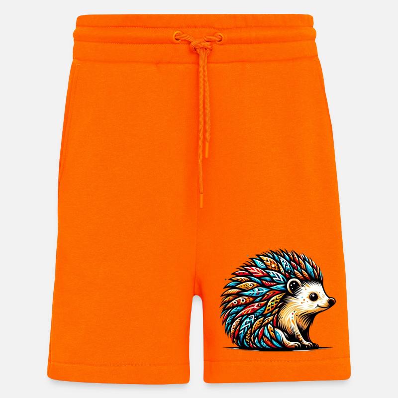 Hérisson - Short bio décontracté fabriqué en UE - SUNSET ORANGE