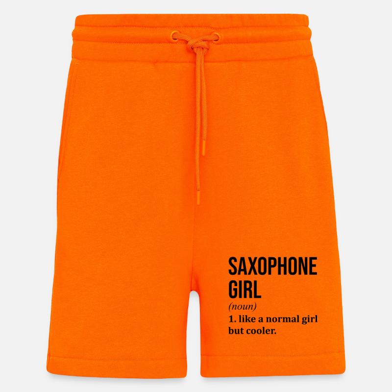 saxophone - Short bio décontracté fabriqué en UE - SUNSET ORANGE