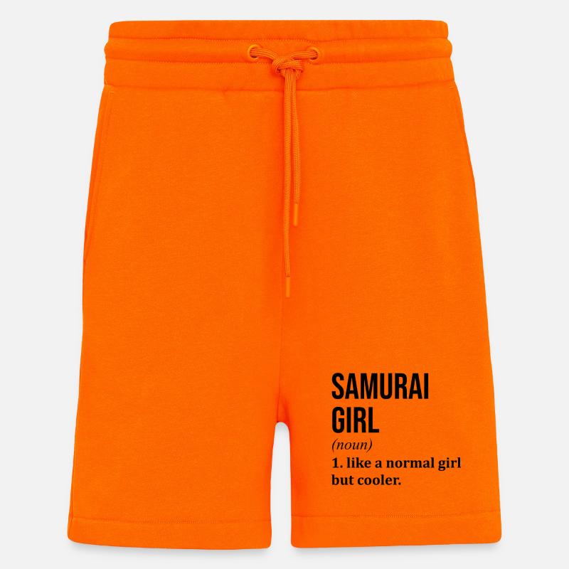 Samouraï - Short bio décontracté fabriqué en UE - SUNSET ORANGE