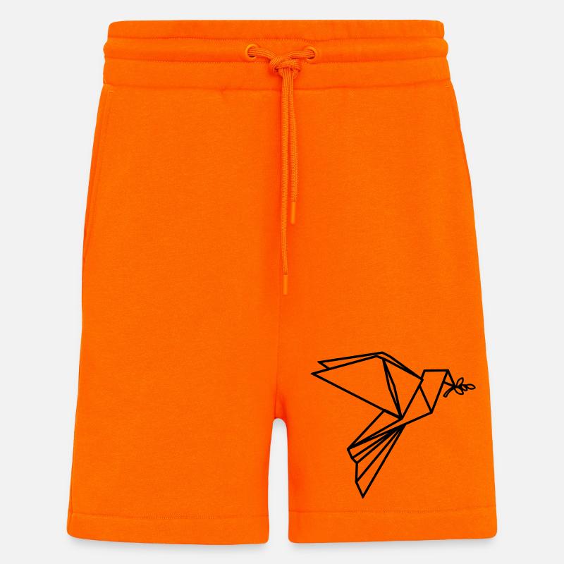 Origami-Friedenstaube transparent - Shorts - made by SPREAD - SUNSET ORANGE