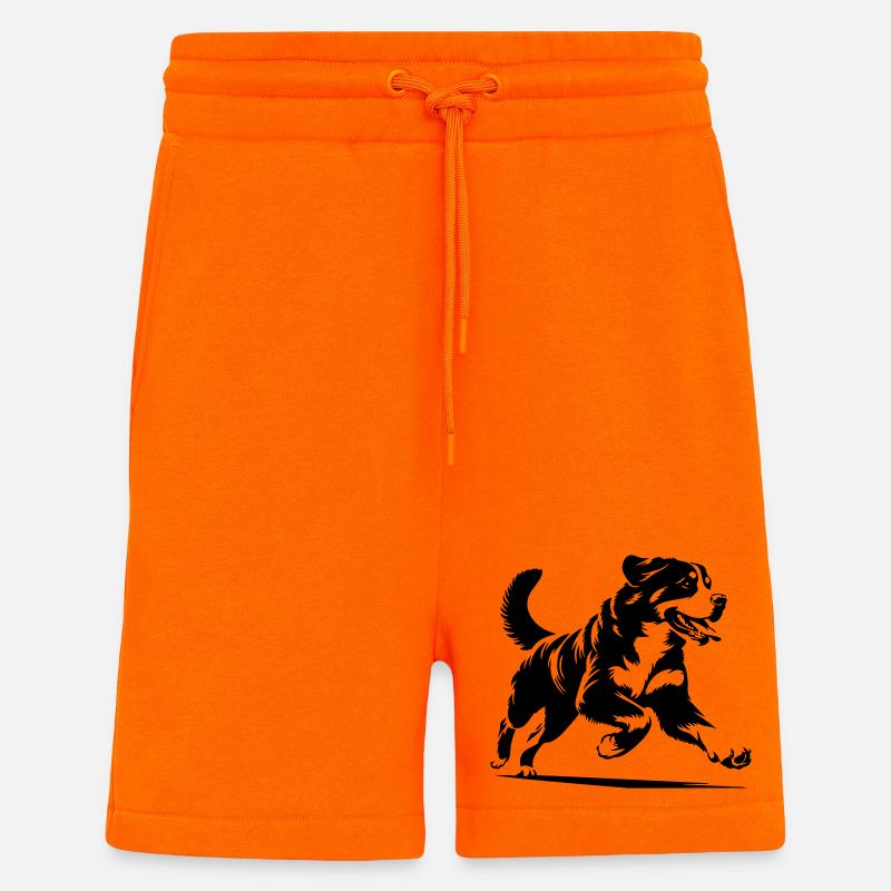 Bouvier bernois - Short bio décontracté fabriqué en UE - SUNSET ORANGE