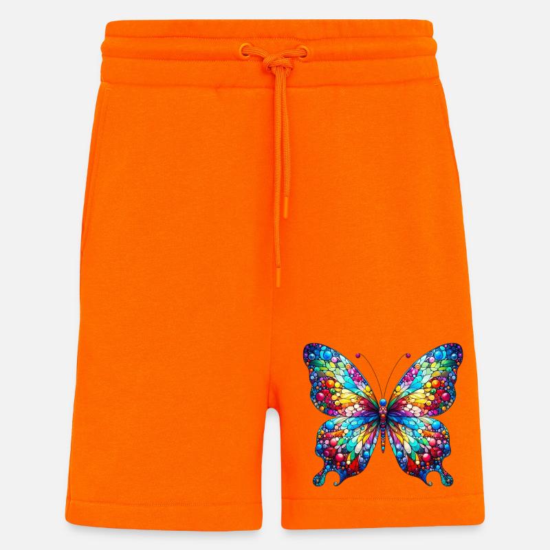 Papillon - Short bio décontracté fabriqué en UE - SUNSET ORANGE