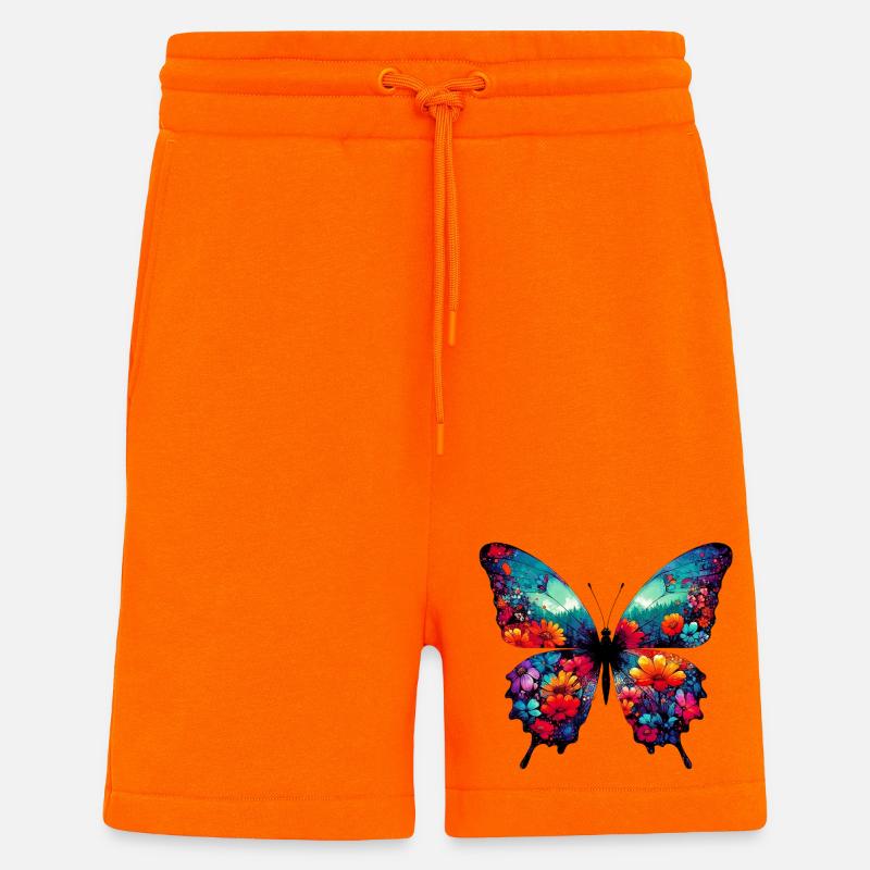 Papillon - Short bio décontracté fabriqué en UE - SUNSET ORANGE