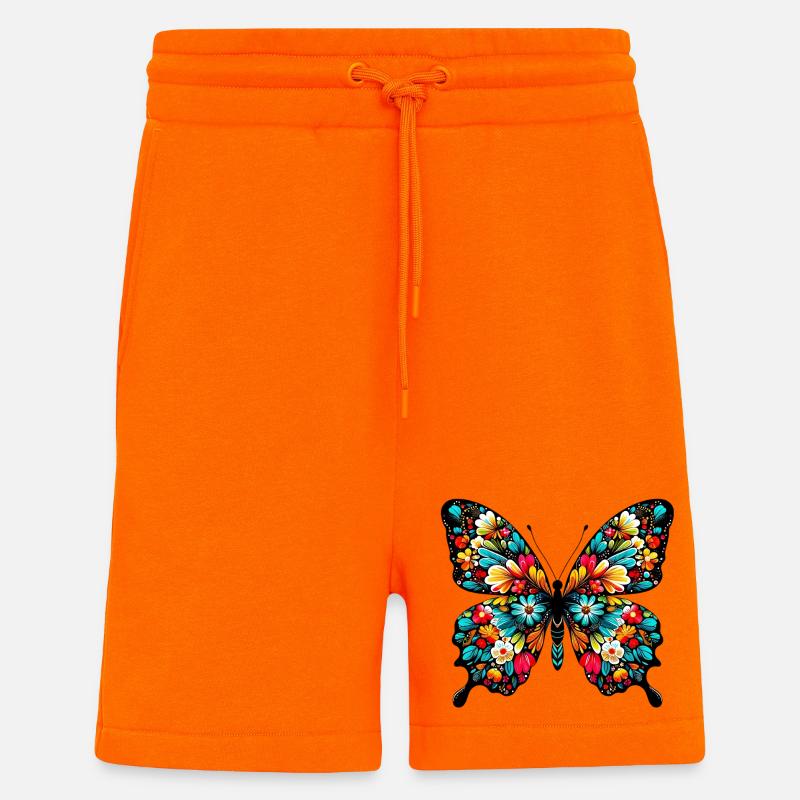 Papillon - Short bio décontracté fabriqué en UE - SUNSET ORANGE