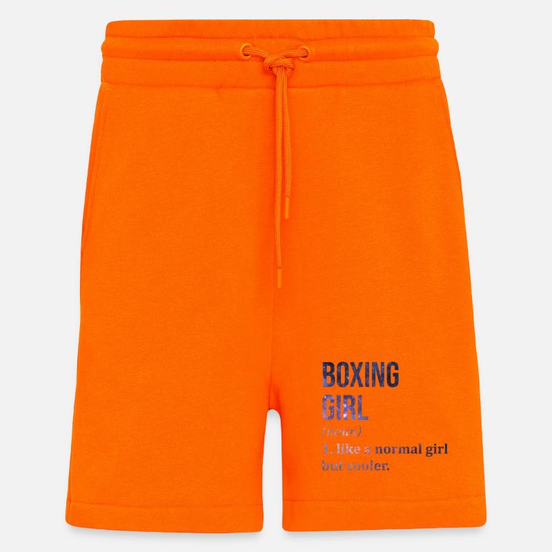 boxe - Short bio décontracté fabriqué en UE - SUNSET ORANGE