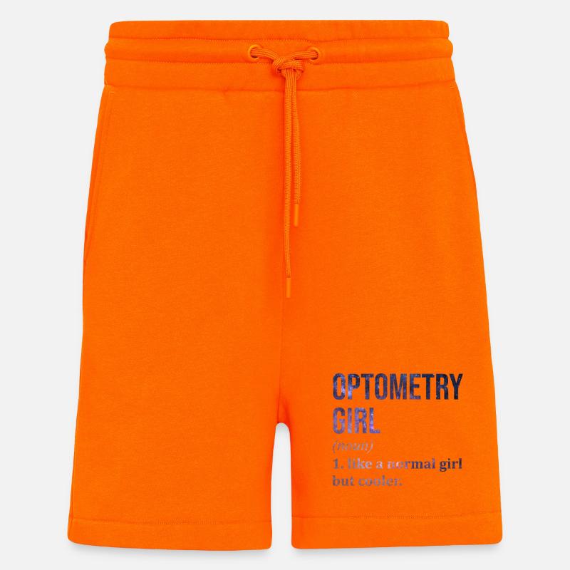 Optométrie - Short bio décontracté fabriqué en UE - SUNSET ORANGE