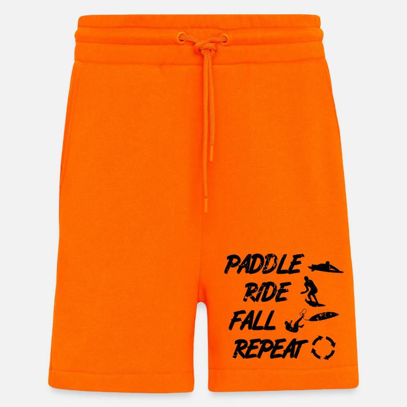 Surftrainer Spruch - Shorts - made by SPREAD - SUNSET ORANGE