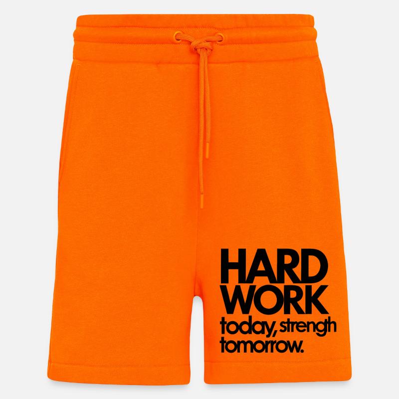 Abstract Geometric Pattern on Dark Background - Shorts - made by SPREAD - SUNSET ORANGE