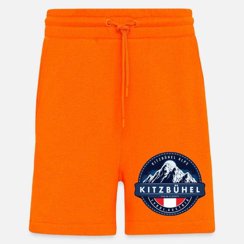 Kitzbühel ,  Kitzbühel Alps, Austria  - Short bio décontracté fabriqué en UE - SUNSET ORANGE