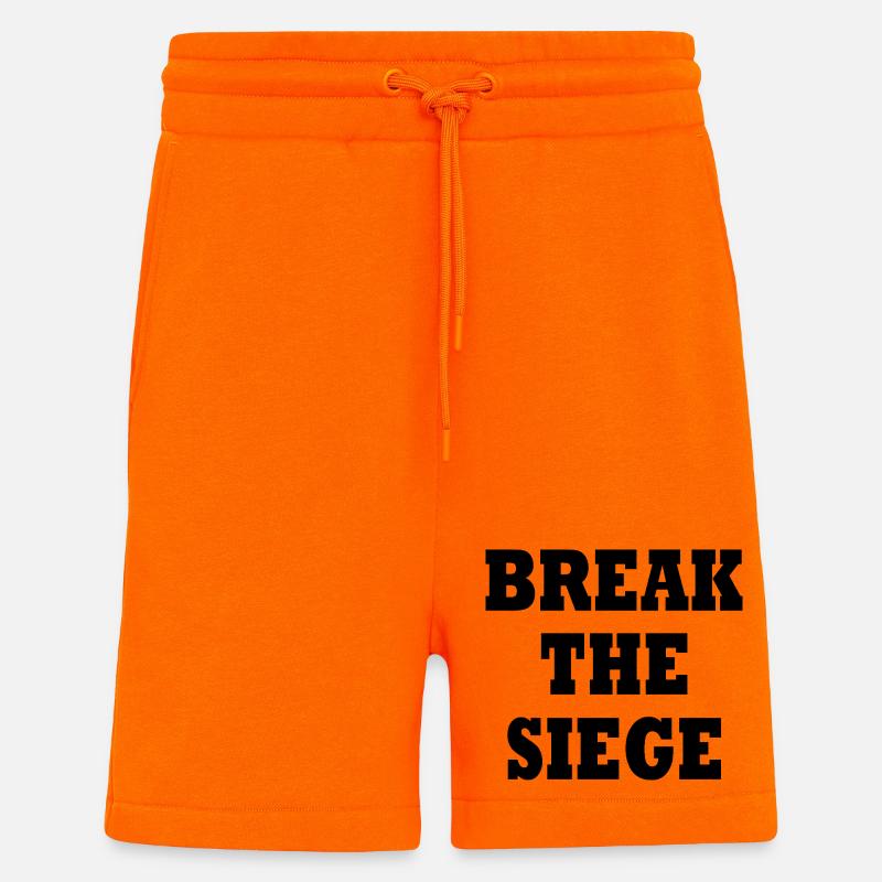 Briser le siège - Short bio décontracté fabriqué en UE - SUNSET ORANGE