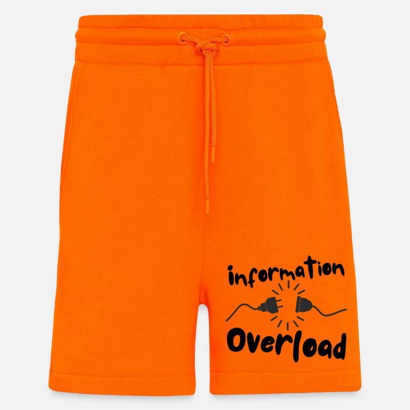 Information overload plug current - Shorts - made by SPREAD - SUNSET ORANGE