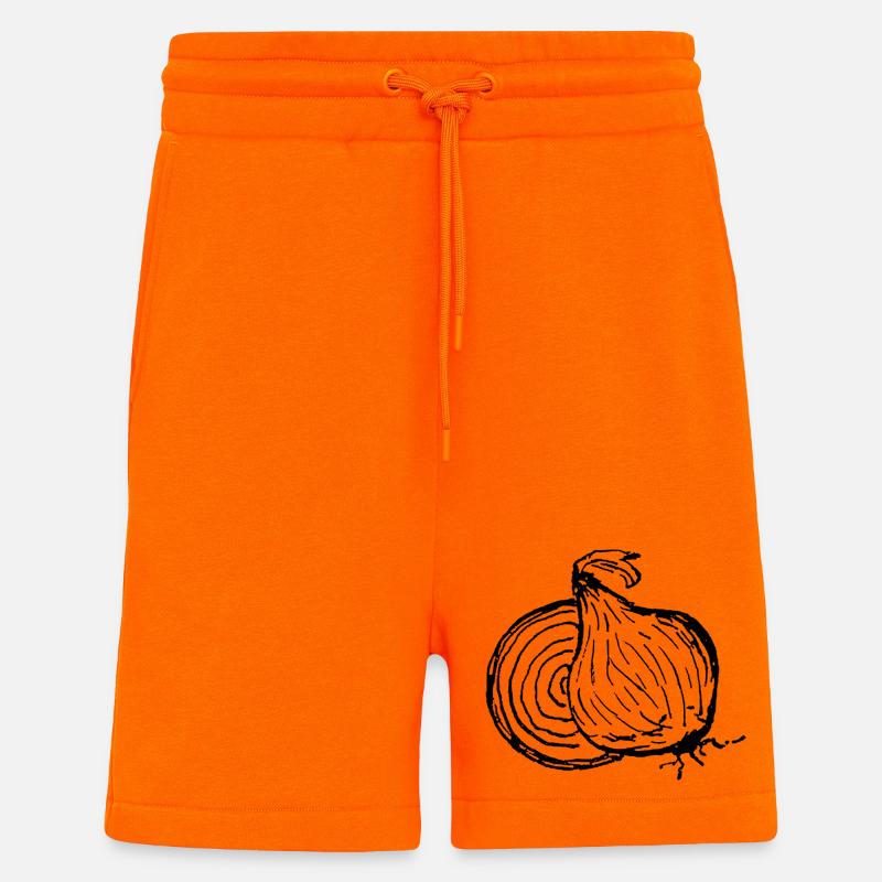 Onion Power – Oignon de caractère - Short bio décontracté fabriqué en UE - SUNSET ORANGE