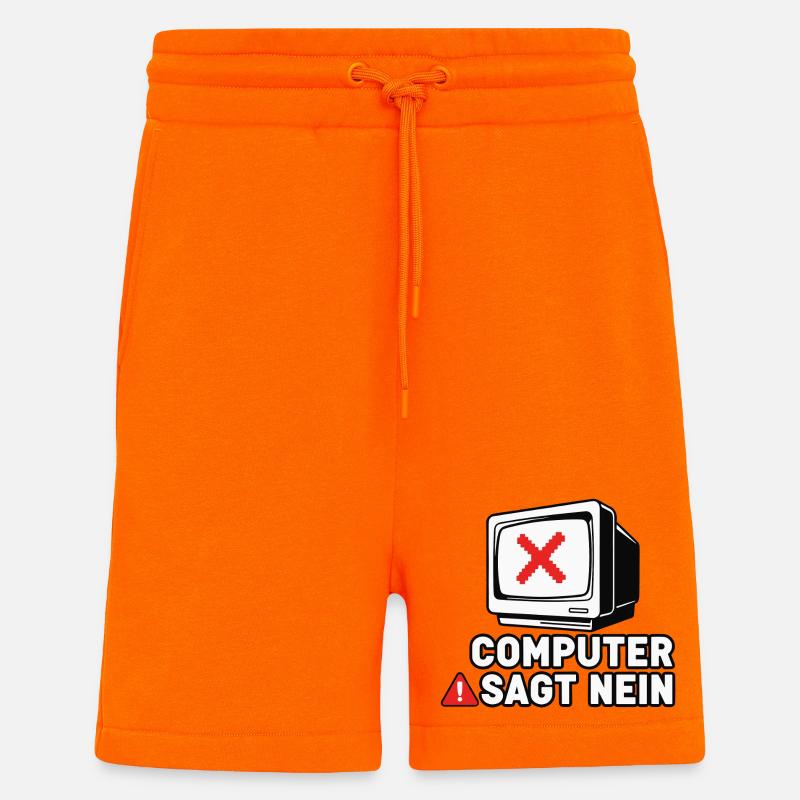 Computer Says No Retro Pixel - Shorts - made by SPREAD - SUNSET ORANGE