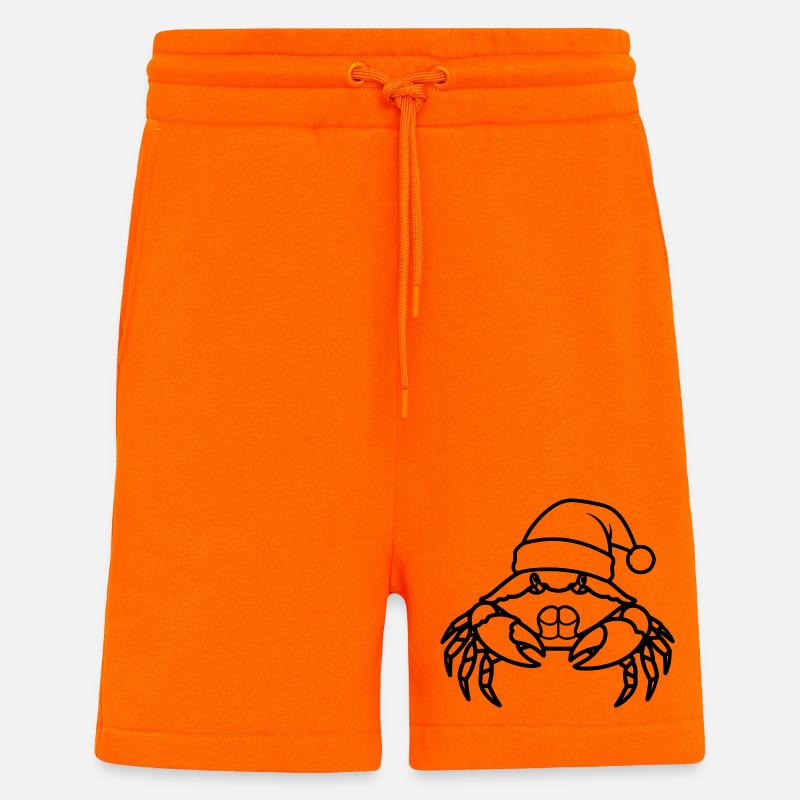 Weihnachtskrabbe Cartoon Illustration - Shorts - made by SPREAD - SUNSET ORANGE