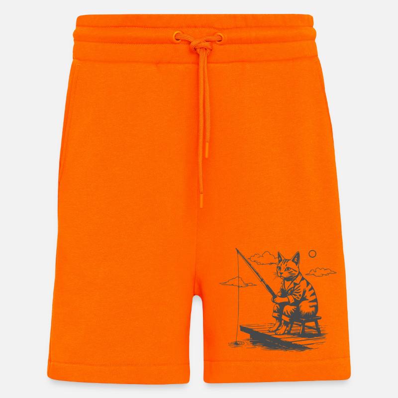 Nächtlicher Katzenangler - Shorts - made by SPREAD - SUNSET ORANGE