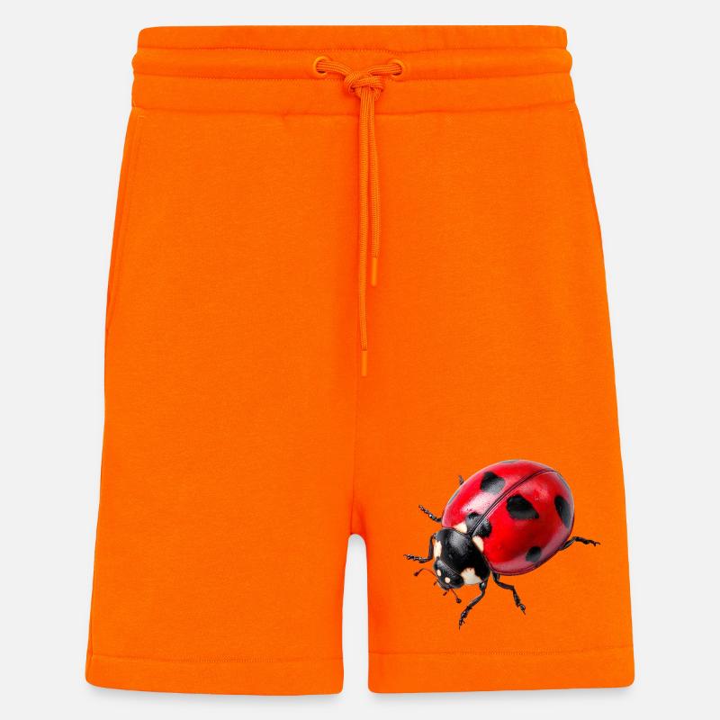 Les coccinelles sont aussi appelées coccinelles - Short bio décontracté fabriqué en UE - SUNSET ORANGE