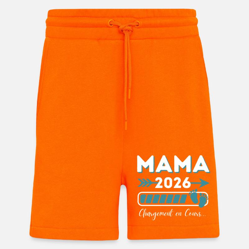 Mama 2026 Loading Modern Style - Shorts - made by SPREAD - SUNSET ORANGE