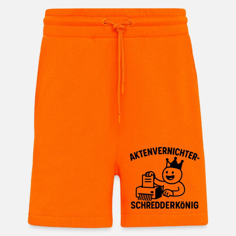 Destructeur de documents König - Short bio décontracté fabriqué en UE - SUNSET ORANGE
