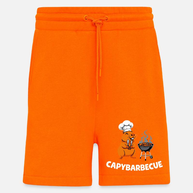 Capybarbecue Grill Master Capybara Chef - Shorts - made by SPREAD - SUNSET ORANGE