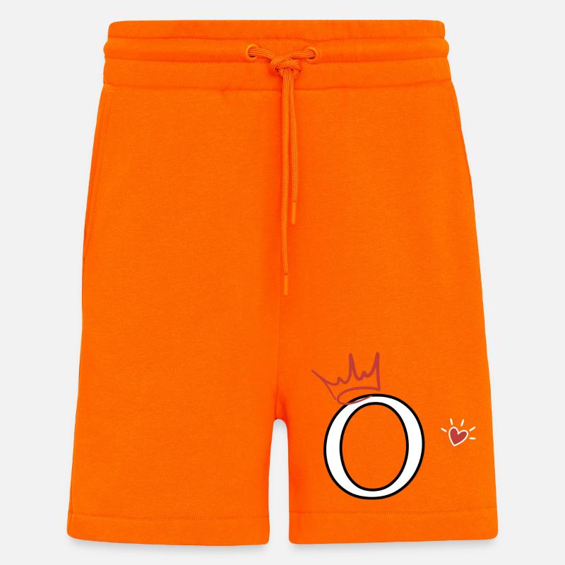 Buchstabe o Kronenherz - Shorts - made by SPREAD - SUNSET ORANGE