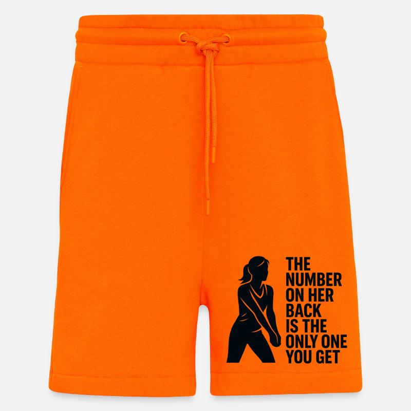 Nummer auf ihrem Rückenhemd - Shorts - made by SPREAD - SUNSET ORANGE