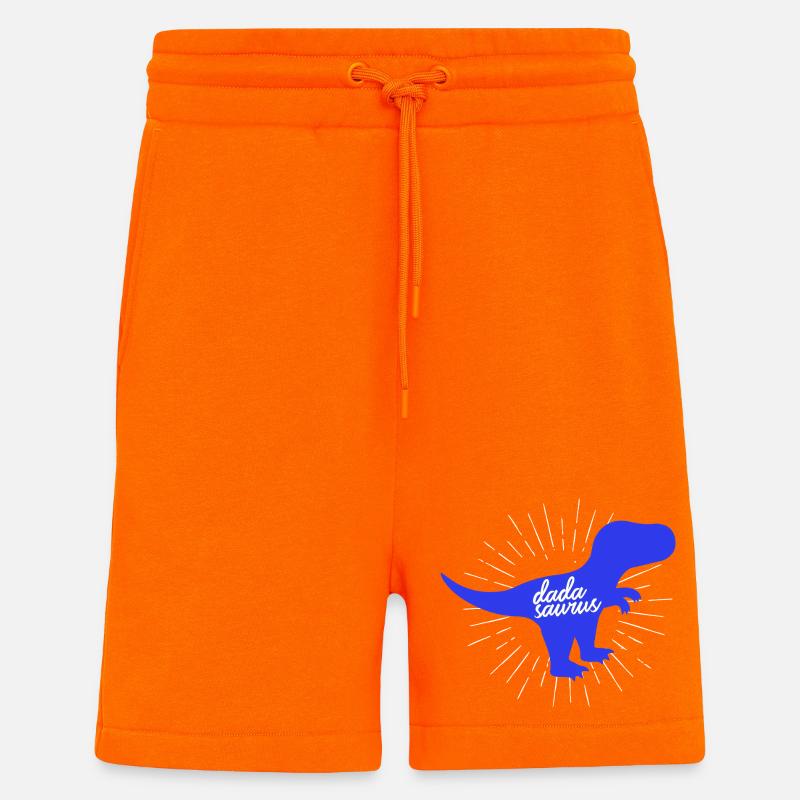 Dadasaurus Dadasaurus Daddy Dinosaur T-Rex - Short bio décontracté fabriqué en UE - SUNSET ORANGE