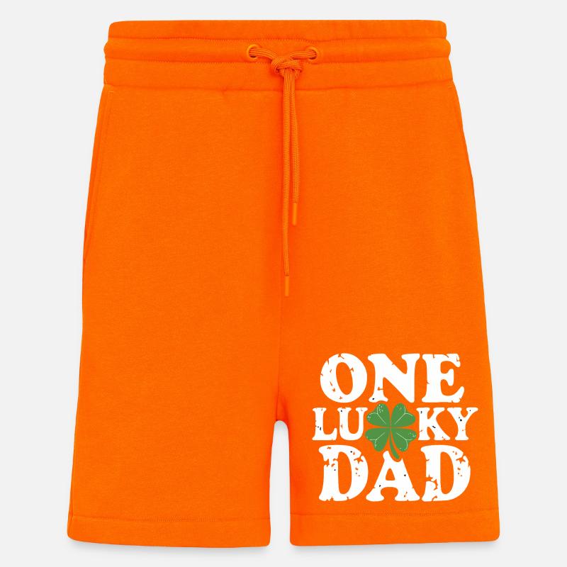One Lucky Dad Shamrock - Shorts - made by SPREAD - SUNSET ORANGE