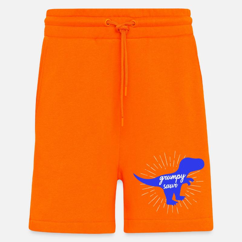 Grumpysaurier lustiger Dinosaurier-T-Rex-Silhouette - Shorts - made by SPREAD - SUNSET ORANGE