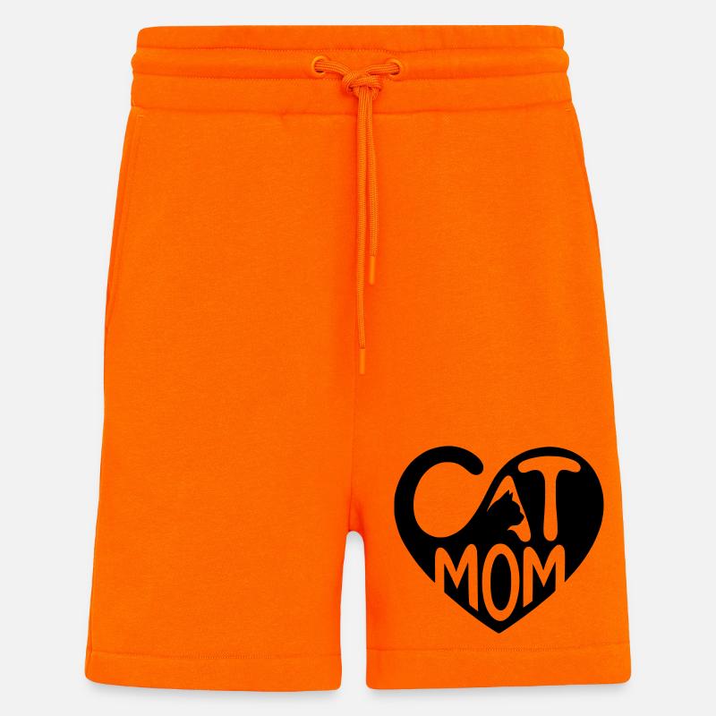 Cat Mom, Katzen-Mama Herz - Shorts - made by SPREAD - SUNSET ORANGE