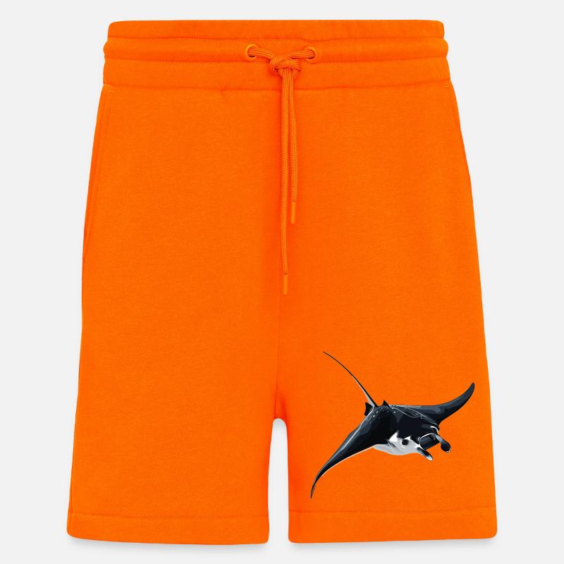 Rochen Mantarochen - Shorts - made by SPREAD - SUNSET ORANGE