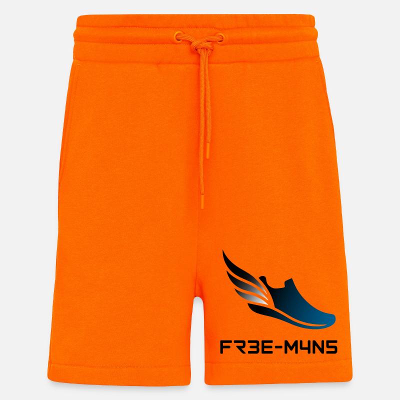 Baskets Ailes de Vitesse - Short bio décontracté fabriqué en UE - SUNSET ORANGE