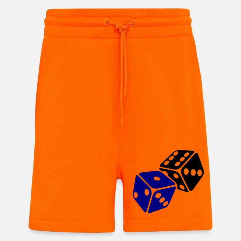 Blue Cube Minimal Design - Short bio décontracté fabriqué en UE - SUNSET ORANGE
