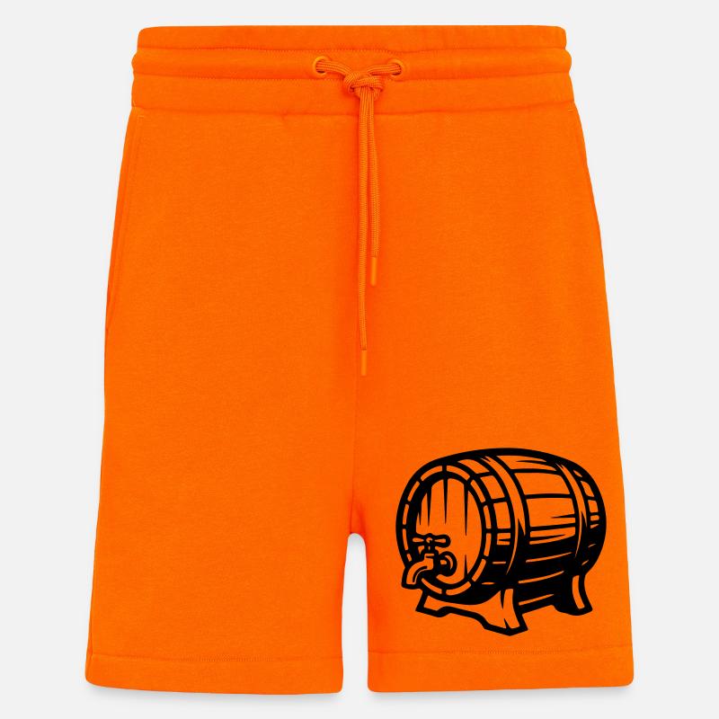 Bierfass Symbol Bier - Shorts - made by SPREAD - SUNSET ORANGE
