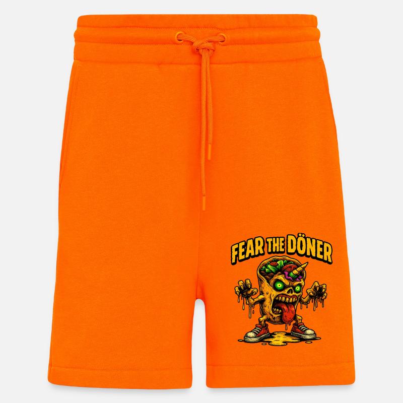 Craignez le Döner - Short bio décontracté fabriqué en UE - SUNSET ORANGE