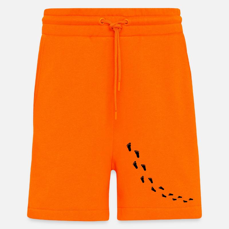 fussabdruecke_kommt - Shorts - made by SPREAD - SUNSET ORANGE