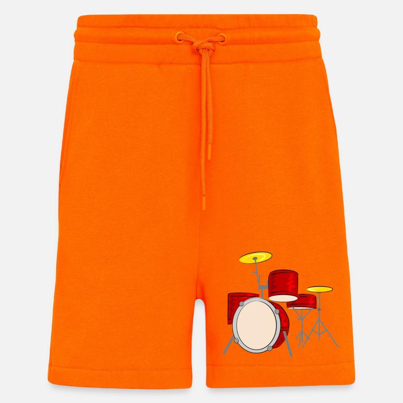 percussion - Short bio décontracté fabriqué en UE - SUNSET ORANGE