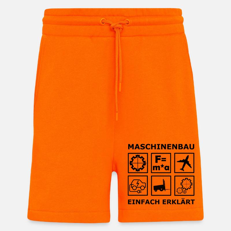 Mechanical Engineering Engineers - Shorts - made by SPREAD - SUNSET ORANGE